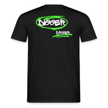 DIGGER DRIVER 1 - Männer T-Shirt - Schwarz - Hinten - AI Model Male 178 light (178cm)