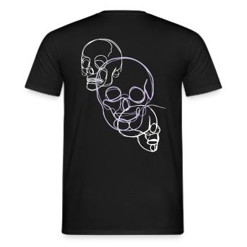 Skulls - Men's T-Shirt - black - Back - AI Model Male 178 light (178cm)