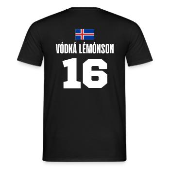 Island Sauf Trikot - Männer T-Shirt - Schwarz - Hinten - AI Model Male 178 light (178cm)
