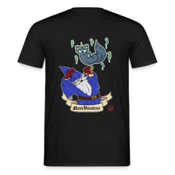 Summoning Dwarf - Dwarfvocateur - Men's T-Shirt - black - Back - AI Model Male 178 light (178cm)