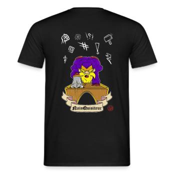 Dwarf Inquisitor - Dwarf Quisitor - Men's T-Shirt - black - Back - AI Model Male 178 light (178cm)