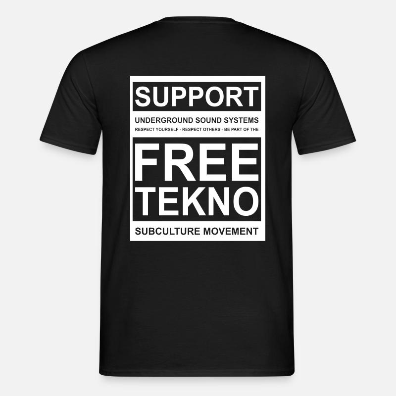 014 support free tekno - Men’s T-shirt - black