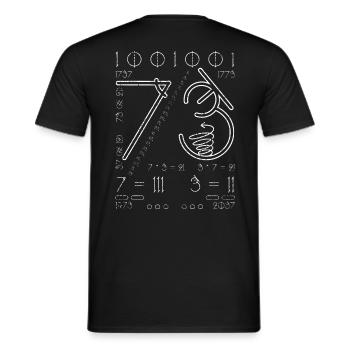 73 – The Best Number - Men's T-Shirt - black - Back - AI Model Male 178 light (178cm)