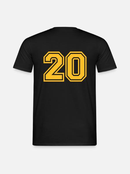 20 - Männer T-Shirt - Schwarz