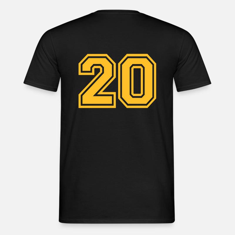20 - Männer T-Shirt - Schwarz