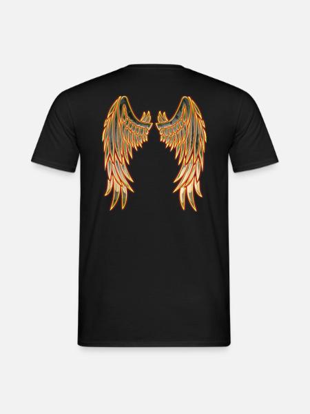 Angel gold wings - Men's T-Shirt - black