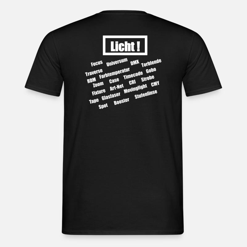 Licht Text - Männer T-Shirt - Schwarz
