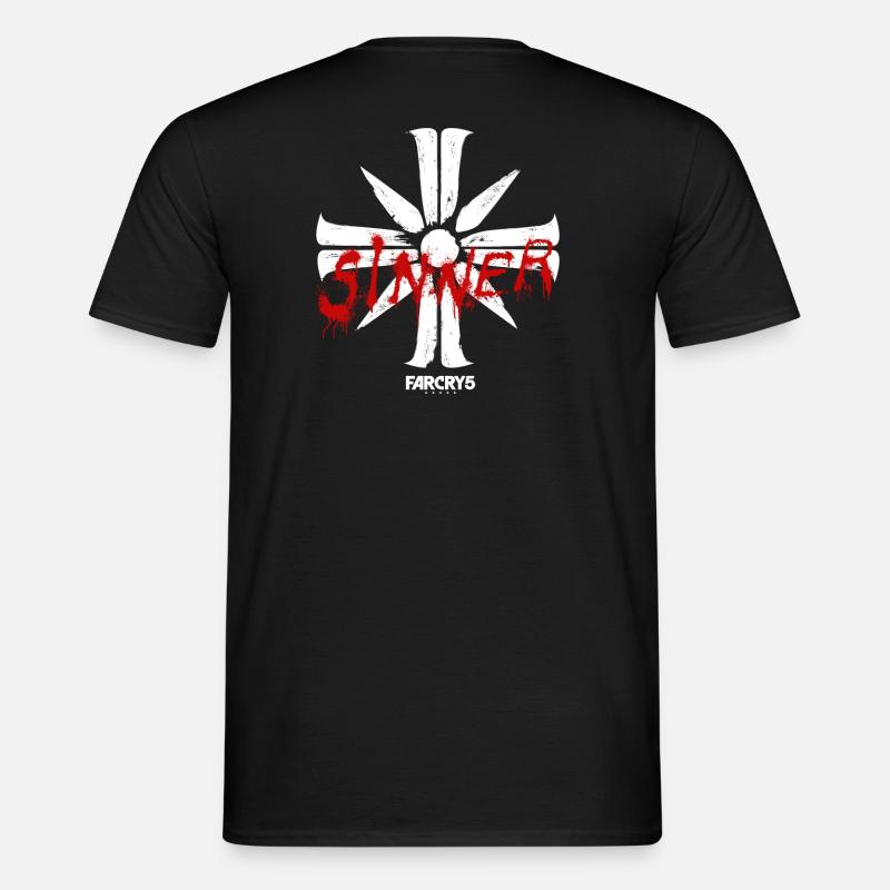 Far Cry 5 Eden's Gate Cross Backprint - Men’s T-shirt - black