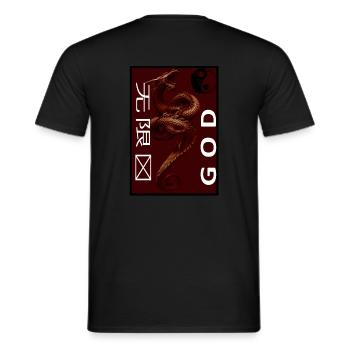 Dragon GOD - Männer T-Shirt - Schwarz - Hinten - AI Model Male 178 light (178cm)