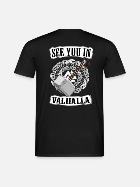 Wikinger Walhalla Runen Thor Hammer - Männer T-Shirt - Schwarz