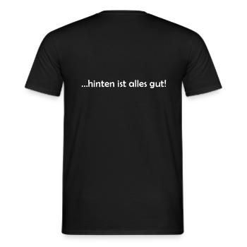 ... hinten ist alles gut - Männer T-Shirt - Schwarz - Hinten - AI Model Male 178 light (178cm)