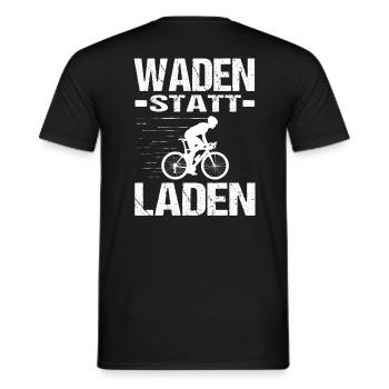 Fahrrad Radfahrer Radsport Rad Waden Statt Laden - Männer T-Shirt - Schwarz - Hinten - AI Model Male 178 light (178cm)