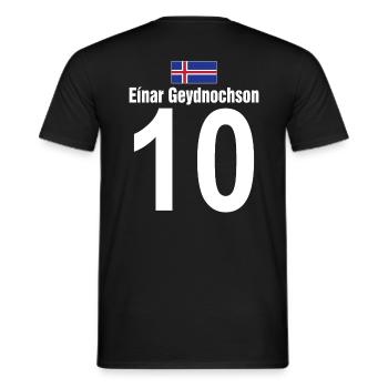 Lustiges Vatertag Island Sauf Trikot Mallorca Fußb - Männer T-Shirt - Schwarz - Hinten - AI Model Male 178 light (178cm)