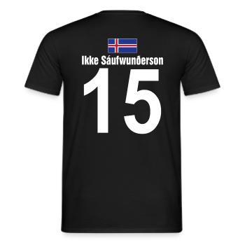 Lustiges Vatertag Island Sauf Trikot Mallorca Fußb - Männer T-Shirt - Schwarz - Hinten - AI Model Male 178 light (178cm)