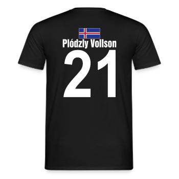 Lustiges Vatertag Island Sauf Trikot Mallorca Fußb - Männer T-Shirt - Schwarz - Hinten - AI Model Male 178 light (178cm)