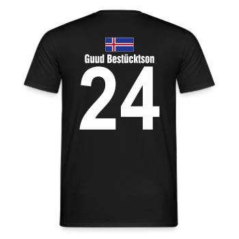 Lustiges Vatertag Island Sauf Trikot Mallorca Fußb - Männer T-Shirt - Schwarz - Hinten - AI Model Male 178 light (178cm)