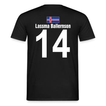Lustiges Vatertag Island Sauf Trikot Mallorca Fußb - Männer T-Shirt - Schwarz - Hinten - AI Model Male 178 light (178cm)
