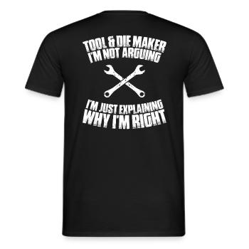 Werkzeugmechaniker Werkzeugmacher Tool & Die Maker - Männer T-Shirt - Schwarz - Hinten - AI Model Male 178 light (178cm)