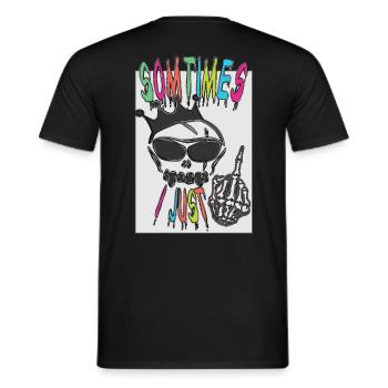 Design antisocial cool et drôle - T-shirt homme - noir - Dos - AI Model Male 178 light (178cm)