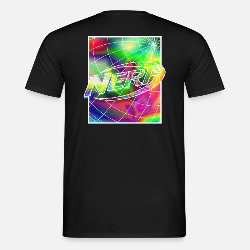 Nerf Rainbow Square Logo - Men’s T-shirt - black