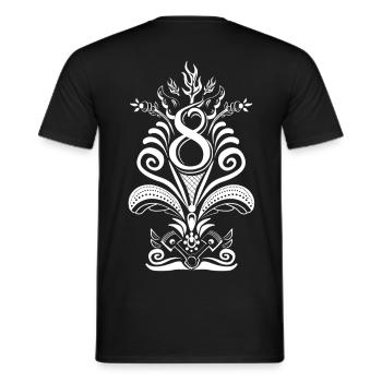 Kurbits V8 No:2 - white - Men's T-Shirt - black - Back - AI Model Male 178 light (178cm)