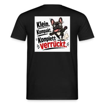 Klein Kompakt Komplett verrückt - Männer T-Shirt - Schwarz - Hinten - AI Model Male 178 light (178cm)