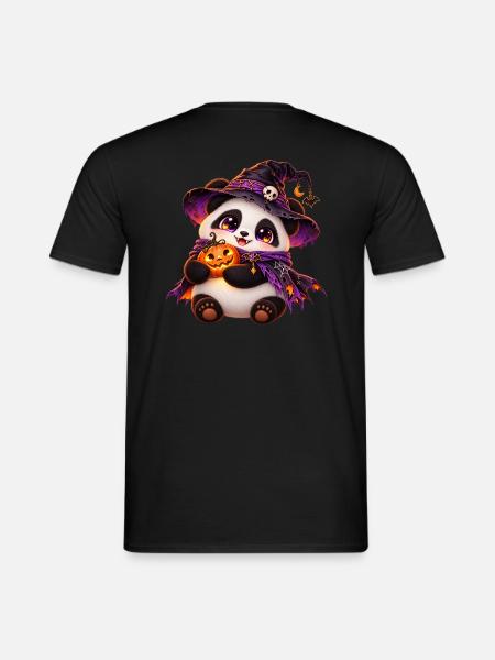 Pand'halloween süßer Panda - Männer T-Shirt - Schwarz