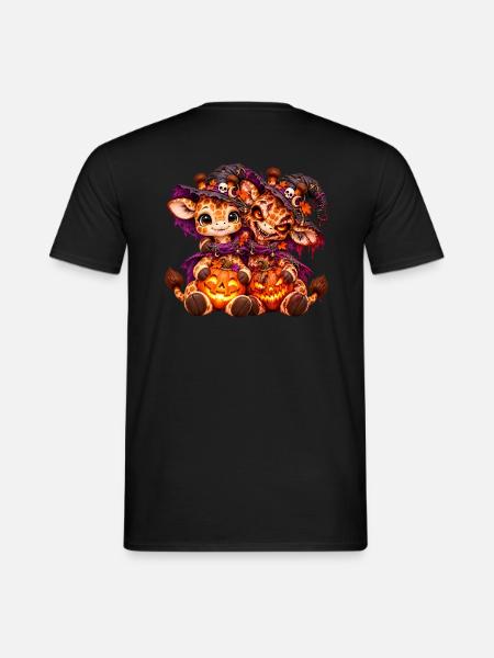 Giraffe Gir'Halloween-Kuschel (Yin-Yang) - Männer T-Shirt - Schwarz