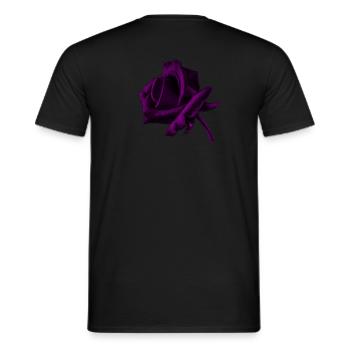 Rose Blume - Männer T-Shirt - Schwarz - Hinten - AI Model Male 178 light (178cm)
