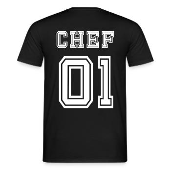 Chef - Männer T-Shirt - Schwarz - Hinten - AI Model Male 178 light (178cm)