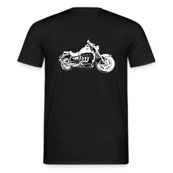 Motorcycle Rocket 3 Roadster Bike - Men's T-Shirt - black - Back - AI Model Male 178 light (178cm)