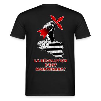 breizh England Revolution - Männer T-Shirt - Schwarz - Hinten - AI Model Male 178 light (178cm)