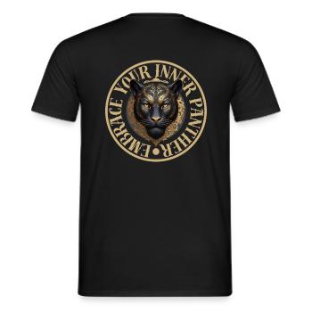 Embrassez la panthère qui sommeille en vous - T-shirt homme - noir - Dos - AI Model Male 178 light (178cm)