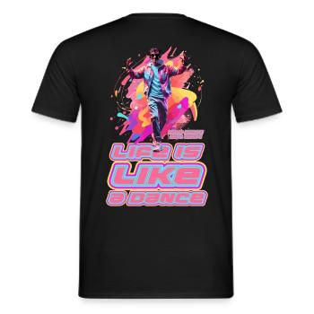 Dance - Men's T-Shirt - black - Back - AI Model Male 178 light (178cm)
