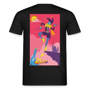 Der Narr Tarot Karte - Major Arcana Illustration - Männer T-Shirt - Schwarz - Hinten - AI Model Male 178 light (178cm)