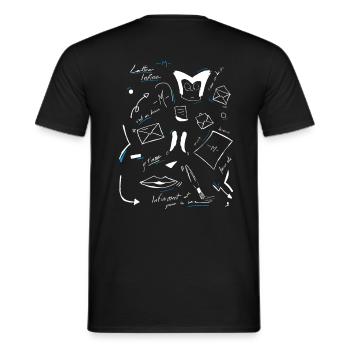 Infinite Letter -M- - Men's T-Shirt - black - Back - AI Model Male 178 light (178cm)