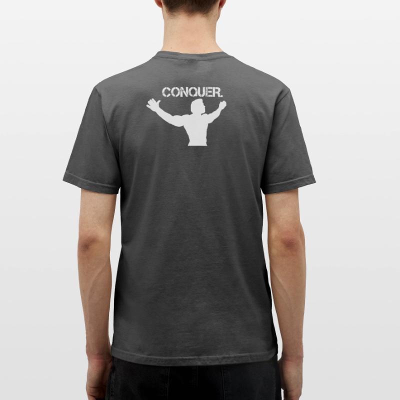 Conquérir. Conception de musculation T-shirt Homme