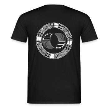 tekno 23 round - Männer T-Shirt - Schwarz - Hinten - AI Model Male 178 light (178cm)