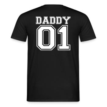 Daddy 01 - Bester Papa Weihnachten Geschenk Vater - Männer T-Shirt - Schwarz - Hinten - AI Model Male 178 light (178cm)