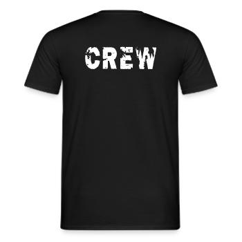 Crew Staff Mannschaft Team Techniker Festival - Männer T-Shirt - Schwarz - Hinten - AI Model Male 178 light (178cm)