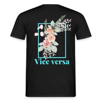 Vice versa Design - Männer T-Shirt - Schwarz - Hinten - AI Model Male 178 light (178cm)