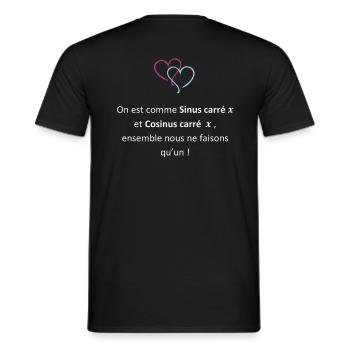 Romantische Mathematik - Männer T-Shirt - Schwarz - Hinten - AI Model Male 178 light (178cm)