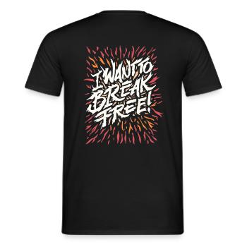 I WANT TO BREAK FREE - Männer T-Shirt - Schwarz - Hinten - AI Model Male 178 light (178cm)