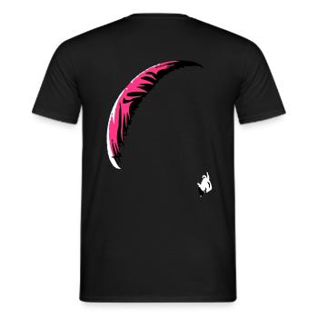 Paraglider Gleitschirm - Männer T-Shirt - Schwarz - Hinten - AI Model Male 178 light (178cm)