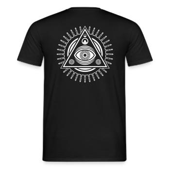 23 Tekno ILLU - Men's T-Shirt - black - Back - AI Model Male 178 light (178cm)