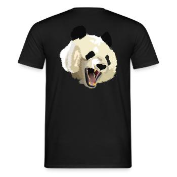 Tête de panda - T-shirt homme - noir - Dos - AI Model Male 178 light (178cm)