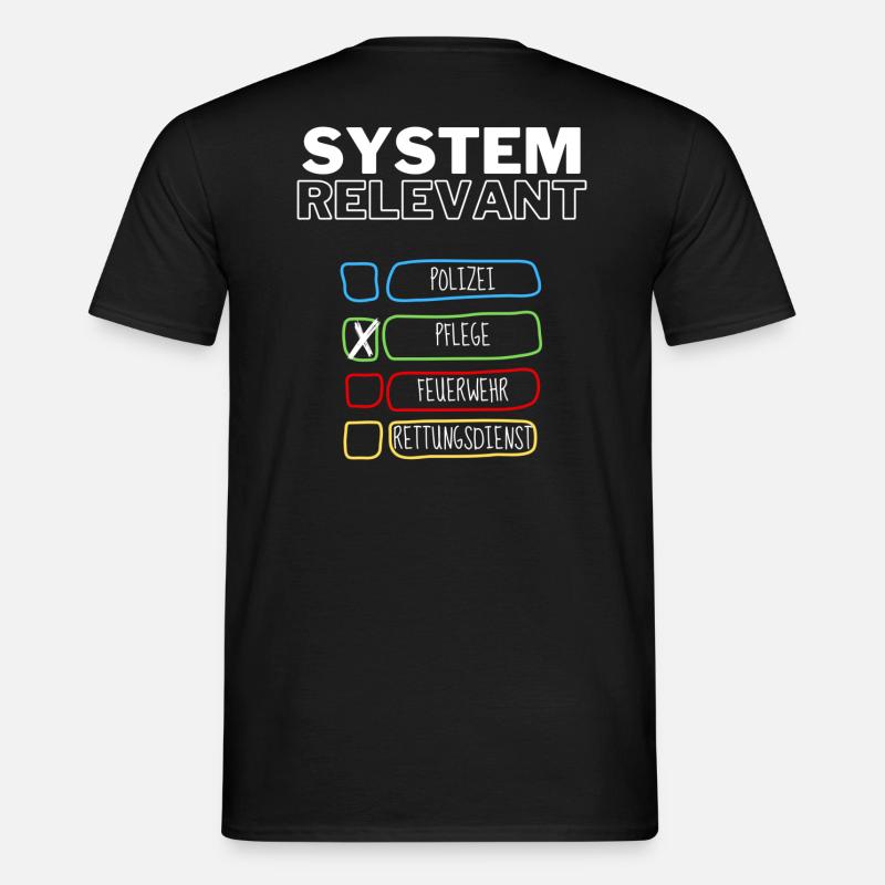 Systemrelevant | Pflege - Männer T-Shirt - Schwarz