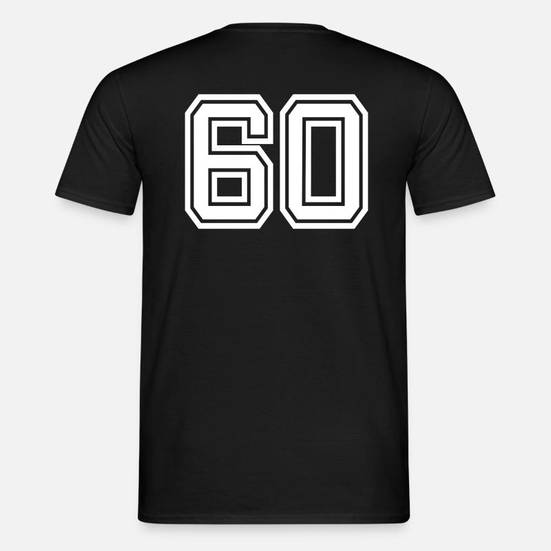 60 - Männer T-Shirt - Schwarz