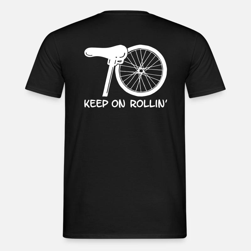 70 - keep on rollin' (white) - Männer T-Shirt - Schwarz