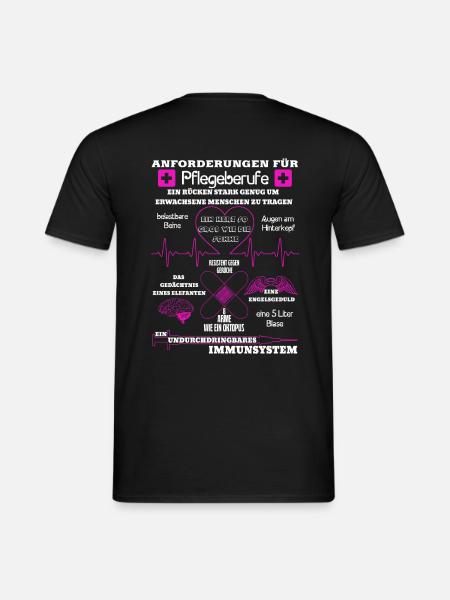 Anforderungen für Pflegeberufe - Männer T-Shirt - Schwarz